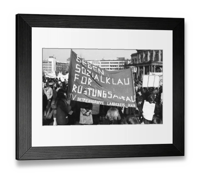 Framed Print : For apprenticeships, against unemployment and austerity policies
