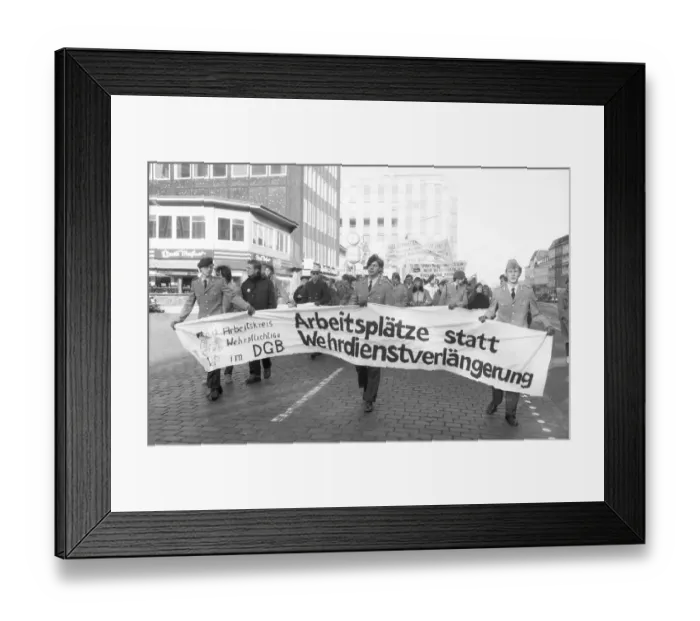 Framed Print : More than 100, 000 followed the DGB's call in 1982 for a large demonstration against unemployment Framed Print : More than 100, 000 followed the DGB's call in 1982 for a large demonstration against unemployment