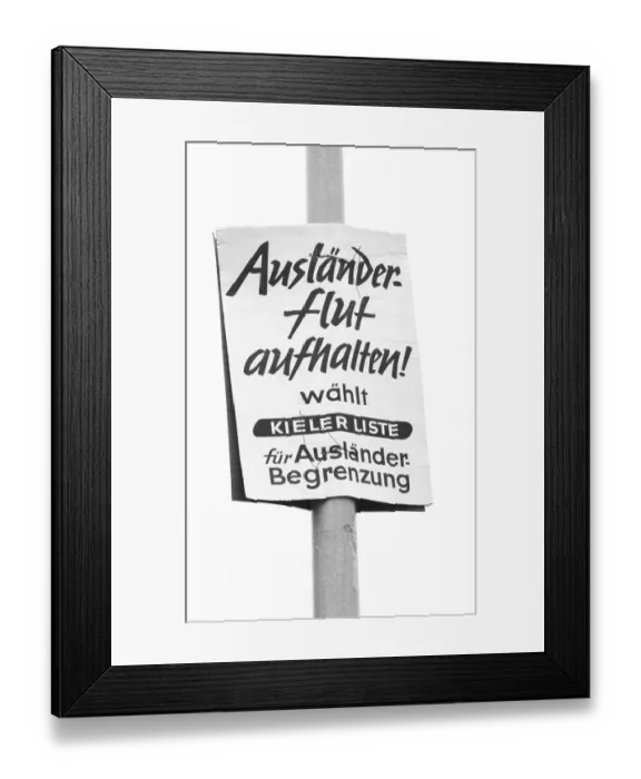 Framed Print : Election posters 1982, Germany, Europe Framed Print : Election posters 1982, Germany, Europe