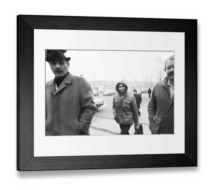 Framed Print : Howaldtswerke Deutsche Werft (HDW) Shift change 1982 Framed Print : Howaldtswerke Deutsche Werft (HDW) Shift change 1982