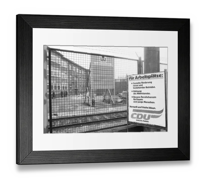 Framed Print : Election posters 1982, Germany, Europe Framed Print : Election posters 1982, Germany, Europe