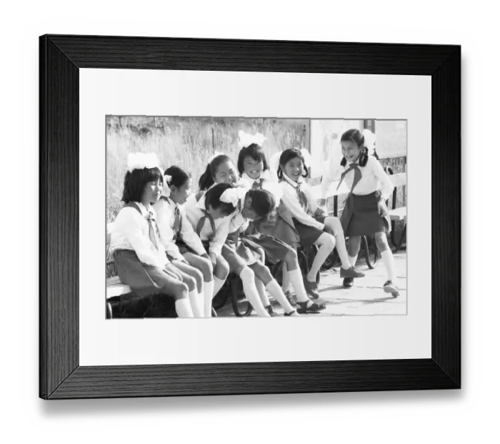 Framed Print : Faces of Mongolia under communist rule in 1982 is shown in this photo