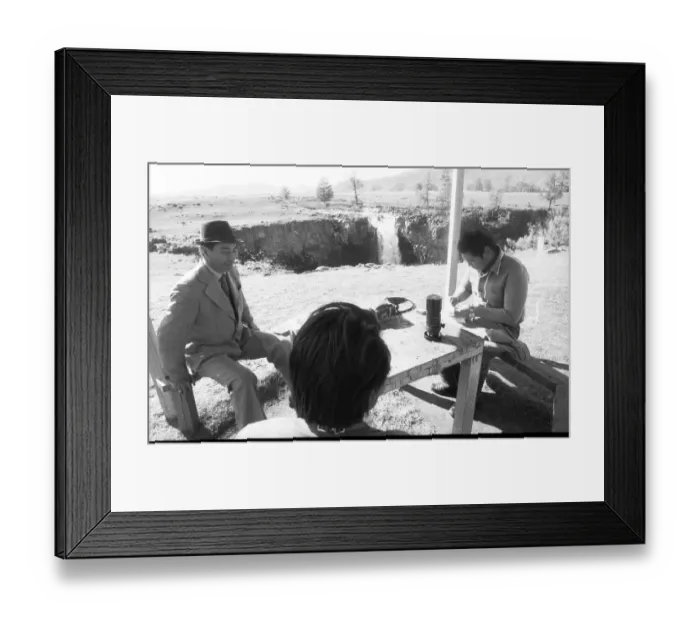 Framed Print : Faces of Mongolia under communist rule in 1982 is shown in this photo