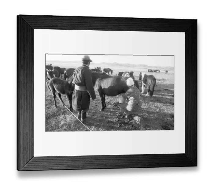 Framed Print : Faces of Mongolia under communist rule in 1982 is shown in this photo