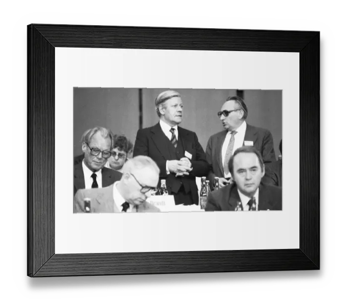 Framed Print : SPD Party Congress April 1982.Helmut Schmidt