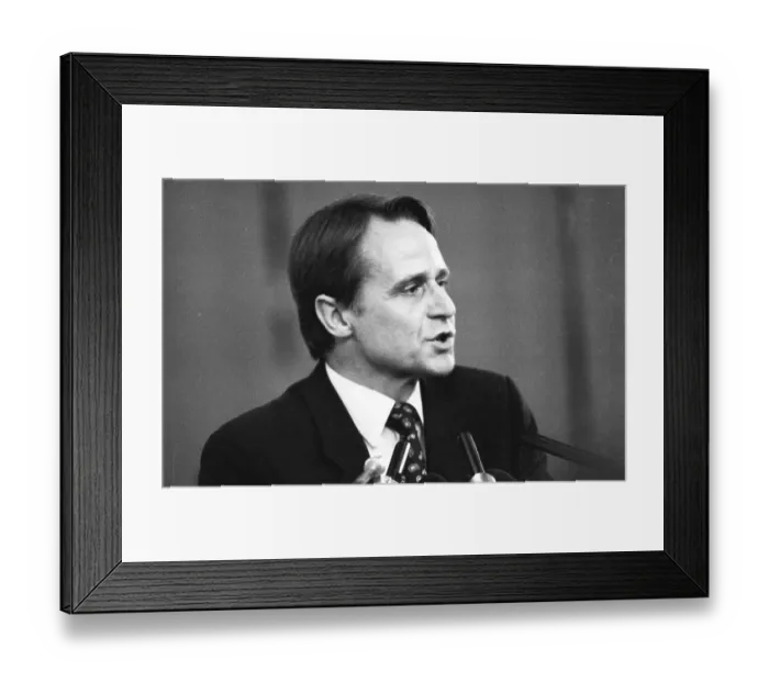 Framed Print : SPD Party Congress April 1982. Hans-Ulrich Klose
