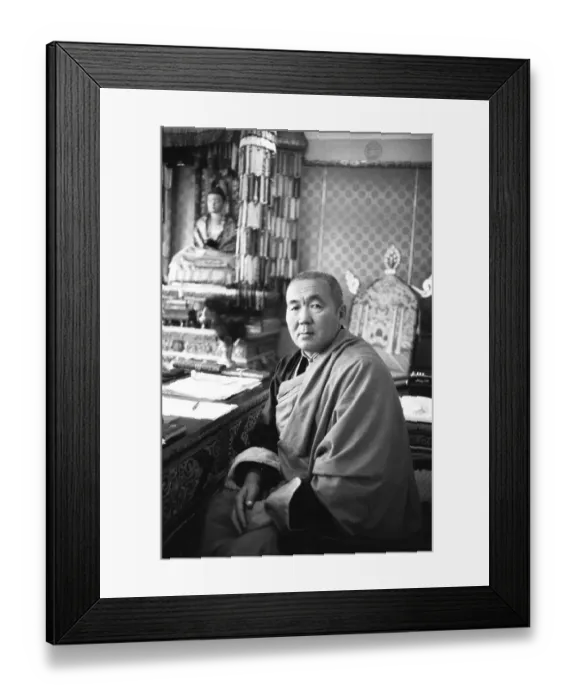 Framed Print : Faces of Mongolia under communist rule in 1982 shows this photo