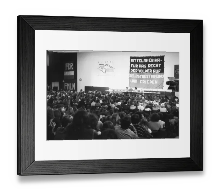 Framed Print : At an anti-intervention congress in 1982