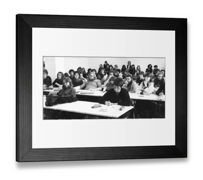 Framed Print : At an anti-intervention congress in 1982