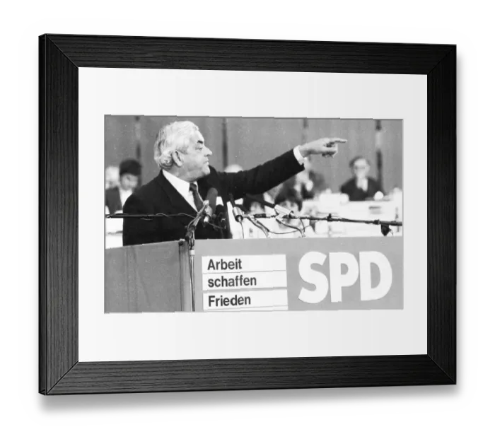 Framed Print : SPD Party Congress April 1982. Jochen Ehmke