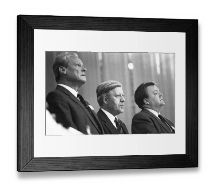 Framed Print : SPD Party Congress April 1982. Willy Brandt