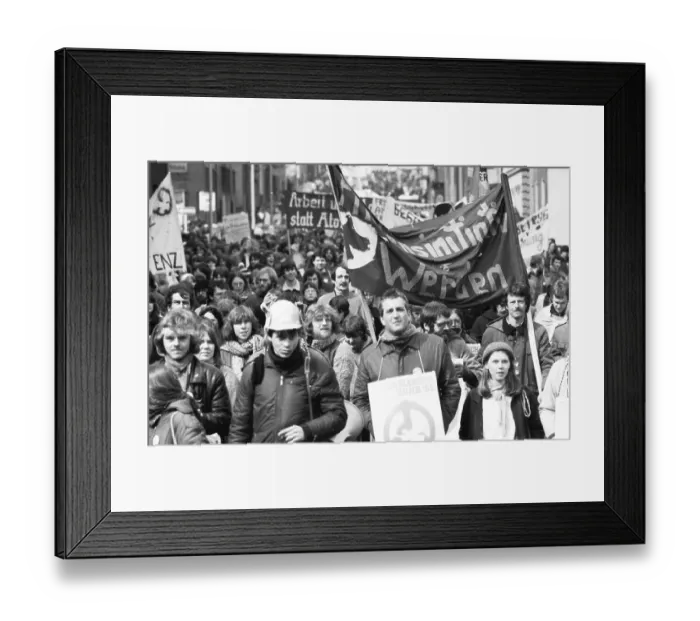 Framed Print : The traditional Easter March Ruhr 1982 Framed Print : The traditional Easter March Ruhr 1982