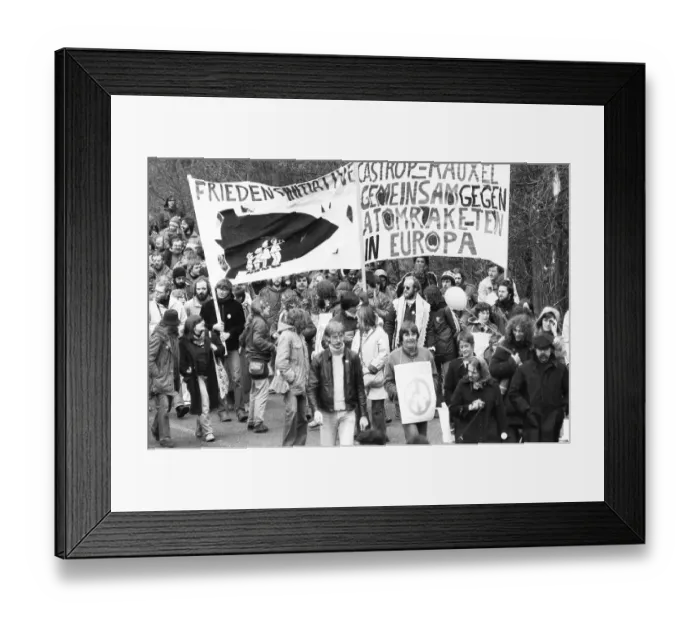 Framed Print : The traditional Easter March Ruhr 1982