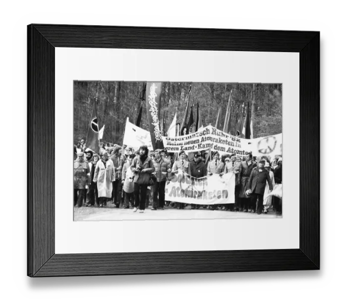 Framed Print : The traditional Easter March Ruhr 1982
