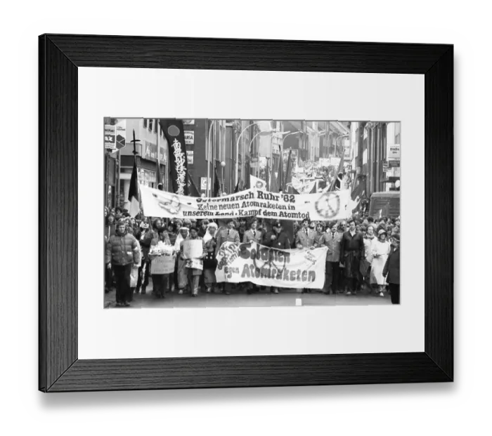 Framed Print : The traditional Easter March Ruhr 1982