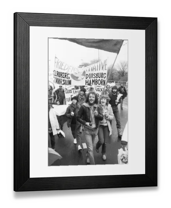 Framed Print : The traditional Easter March Ruhr 1982