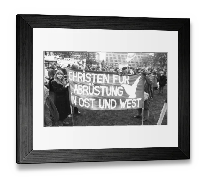 Framed Print : The traditional Easter March Ruhr 1982