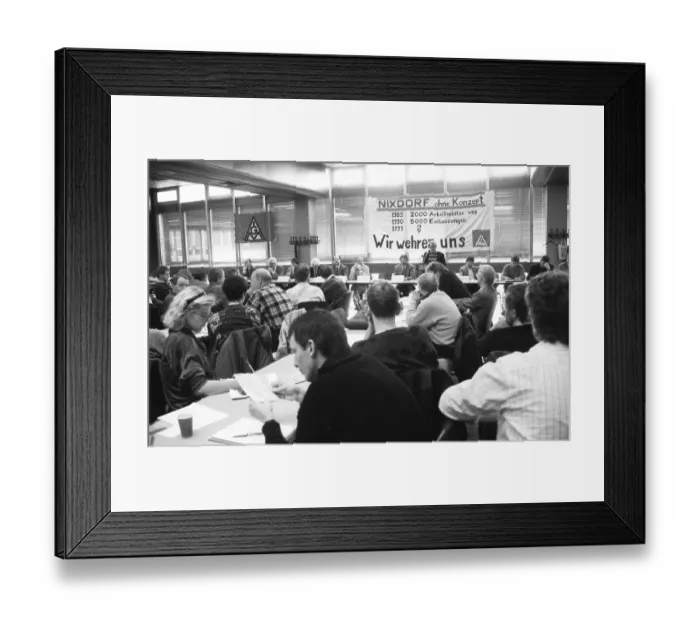 Framed Print : Concerned about their jobs