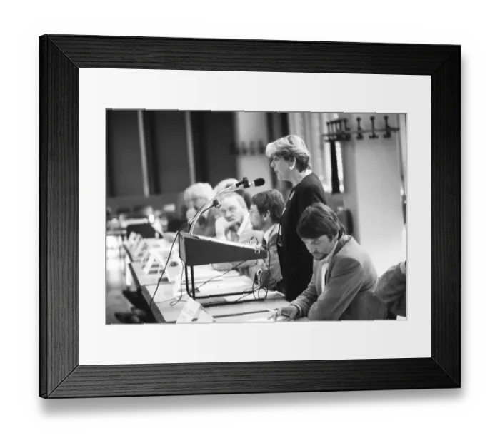 Framed Print : Concerned about their jobs
