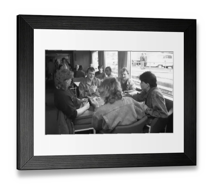 Framed Print : The refugees in 1990 were the resettlers from the territory of the GDR who arrived in large streams Framed Print : The refugees in 1990 were the resettlers from the territory of the GDR who arrived in large streams