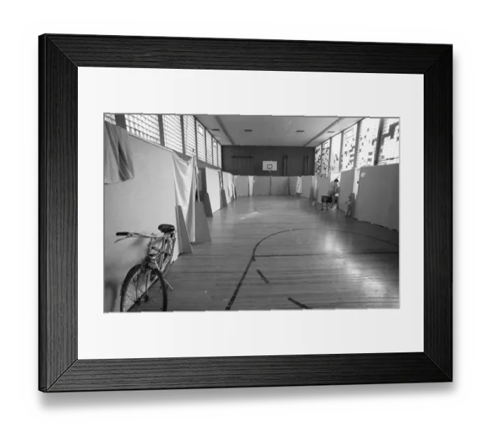 Framed Print : The refugees in 1990 were the resettlers from the territory of the GDR