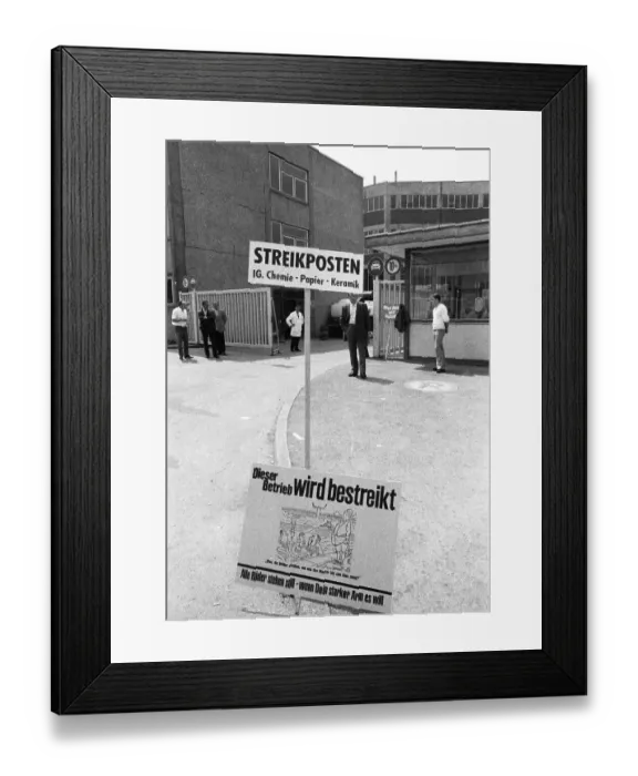 Framed Print : The collective bargaining dispute in the chemical industry Framed Print : The collective bargaining dispute in the chemical industry