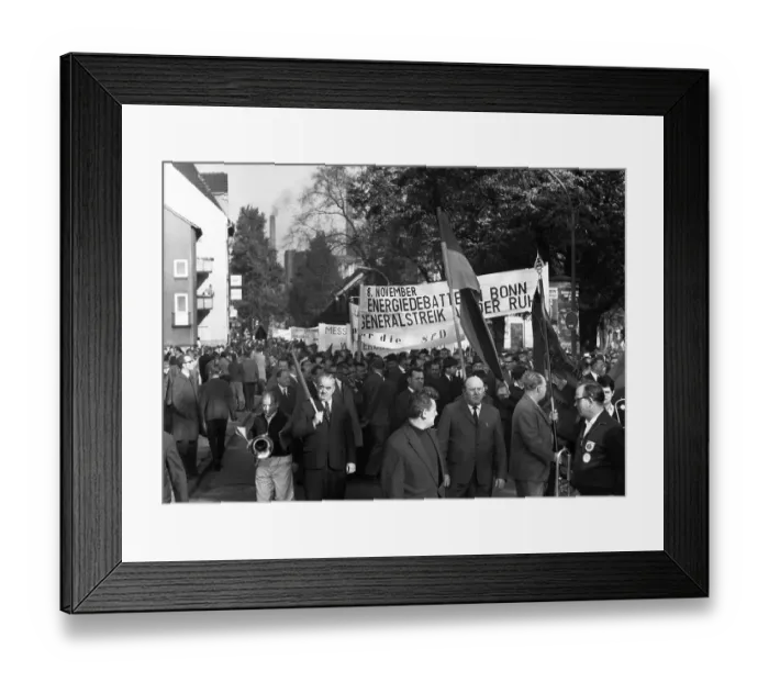 Framed Print : Due to the energy and mining crisis