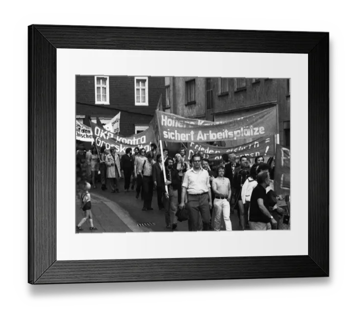 Framed Print : With a conference and demonstration