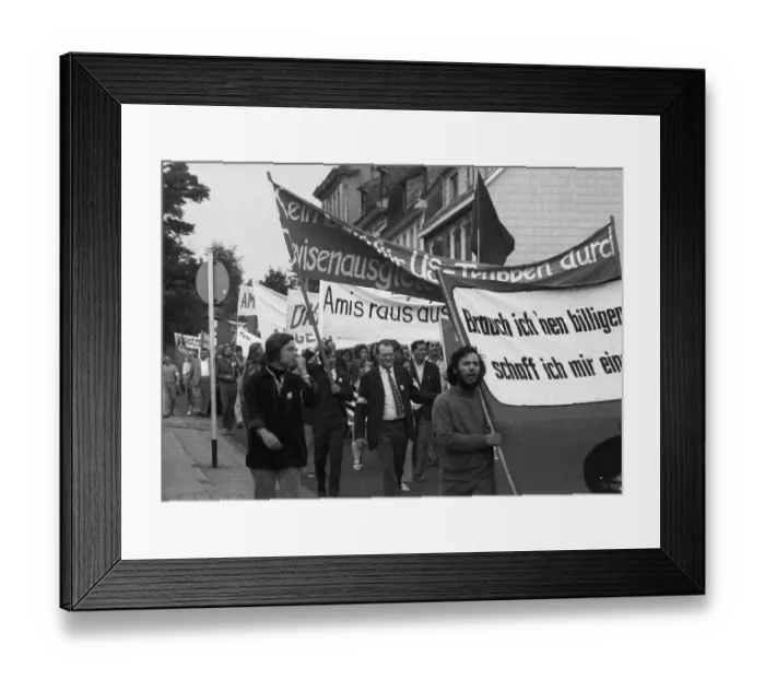 Framed Print : With a conference and demonstration