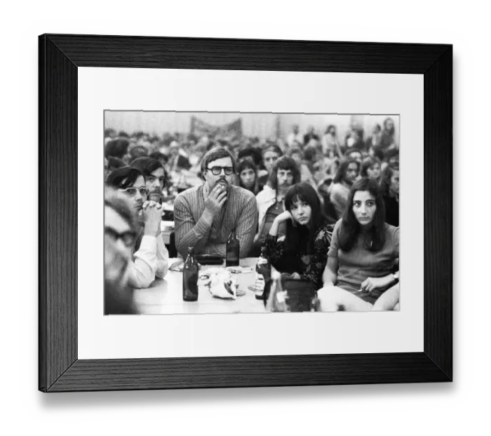 Framed Print : With a conference and demonstration