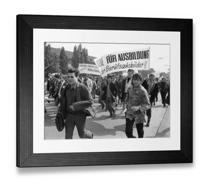 Framed Print : In the years 1965 to 1971, apprentices