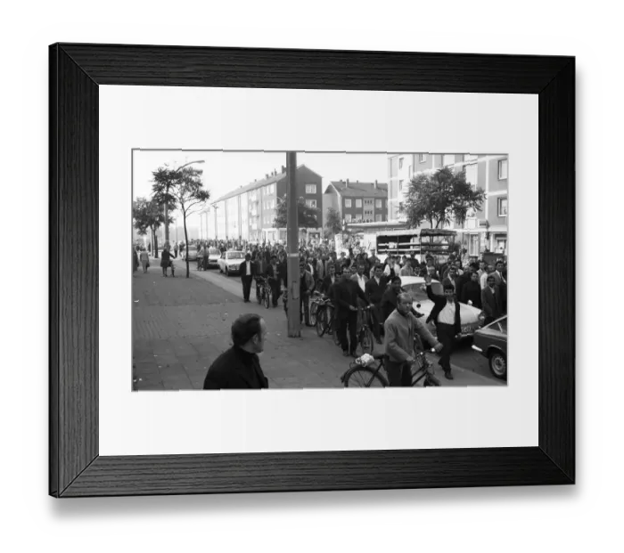 Framed Print : The expansion of the spontaneous strikes in September 1969 extended to the Ruhr area