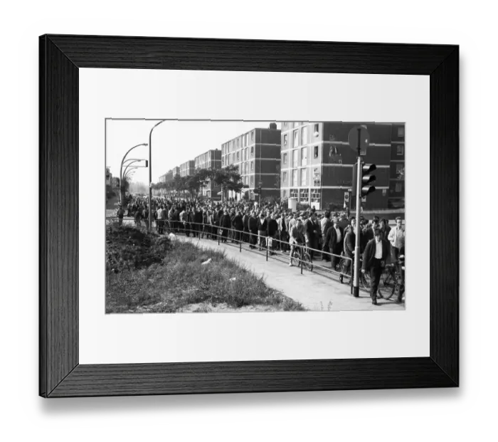 Framed Print : The expansion of the spontaneous strikes in September 1969 extended to the Ruhr area
