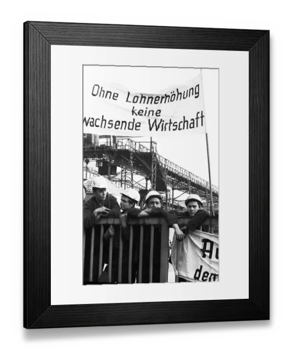 Framed Print : The expansion of the spontaneous strikes in September 1969 extended to the Ruhr area