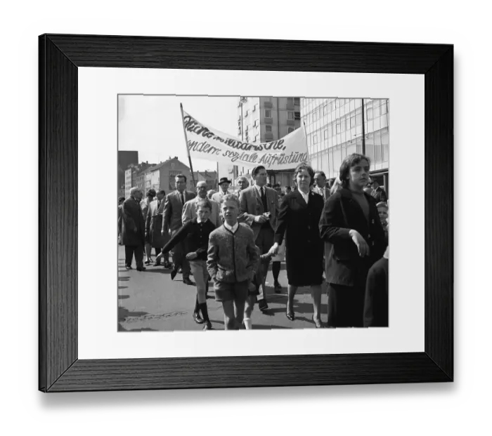 Framed Print : May Day demonstrations of the German Trade Union Federation (DGB)