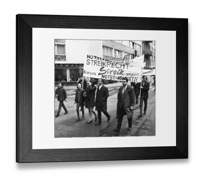 Framed Print : May Day demonstrations of the German Trade Union Federation (DGB)