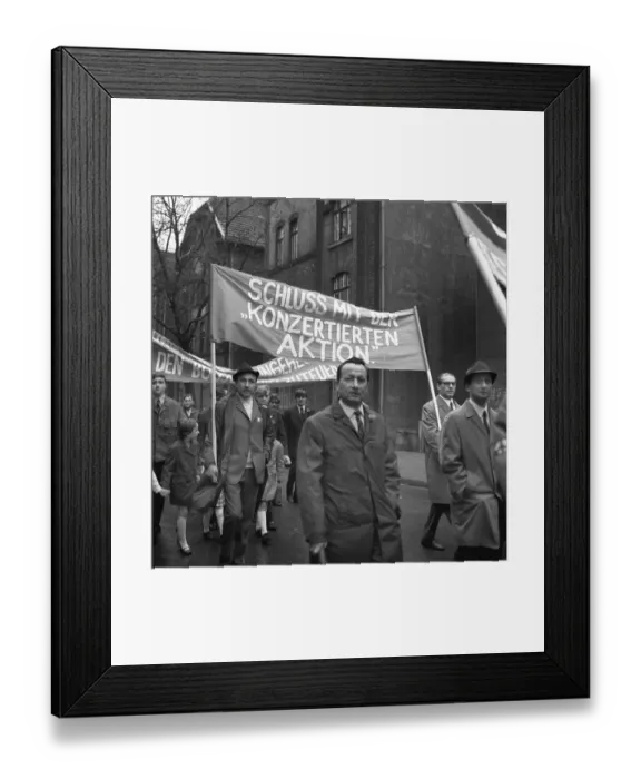 Framed Print : May Day demonstrations of the German Trade Union Federation (DGB)