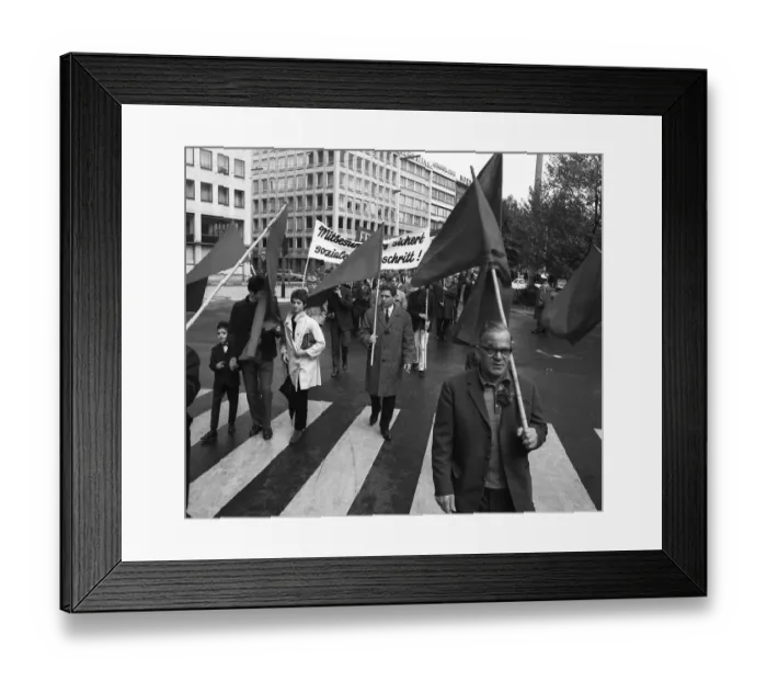 Framed Print : May Day demonstrations of the German Trade Union Federation (DGB)