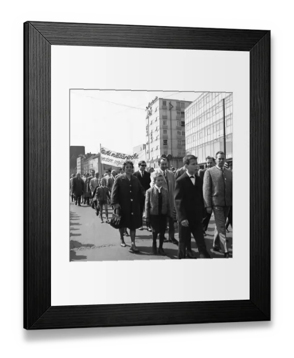 Framed Print : May Day demonstrations of the German Trade Union Federation (DGB)