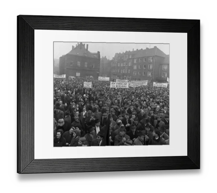 Framed Print : With black flags
