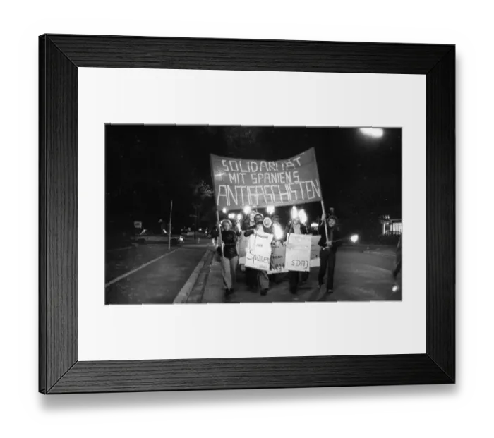 Framed Print : The Franco dictatorship's persecution of Spanish democrats prompted workers