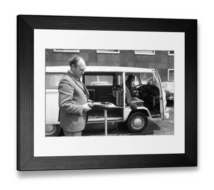 Framed Print : Already in 1975, here on 3.6.1975 in Dortmund- Measurement for environmental protection in the streets of Dortmund Framed Print : Already in 1975, here on 3.6.1975 in Dortmund- Measurement for environmental protection in the streets of Dortmund