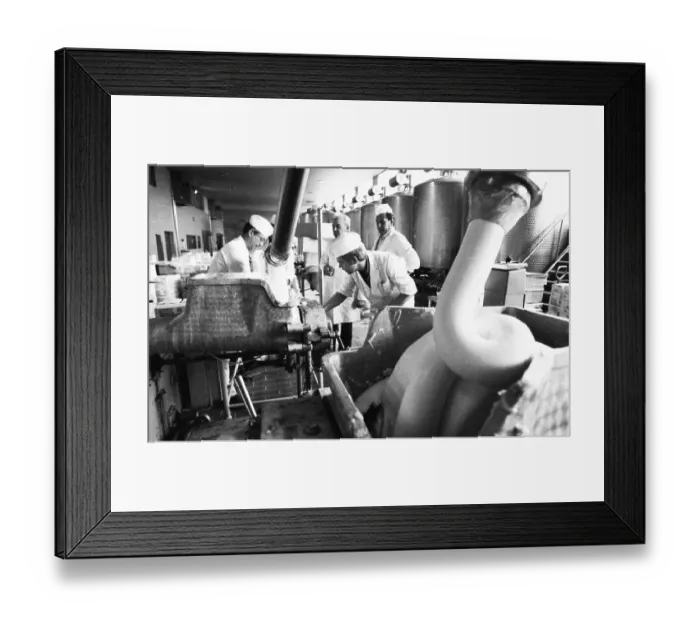 Framed Print : The work of the Westmilch dairy in the production of butter on 28 Framed Print : The work of the Westmilch dairy in the production of butter on 28