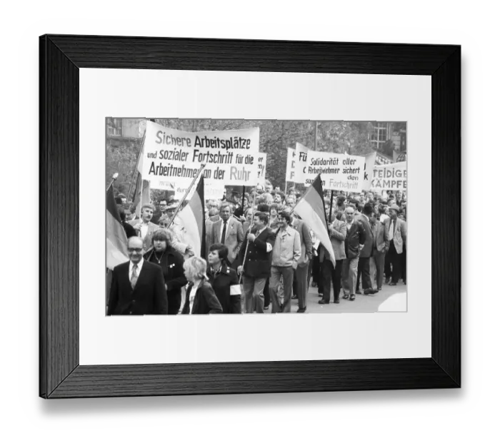 Framed Print : DGB May Day demonstration on 01 Framed Print : DGB May Day demonstration on 01