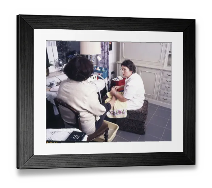 Framed Print : Outpatient foot care, here on 23