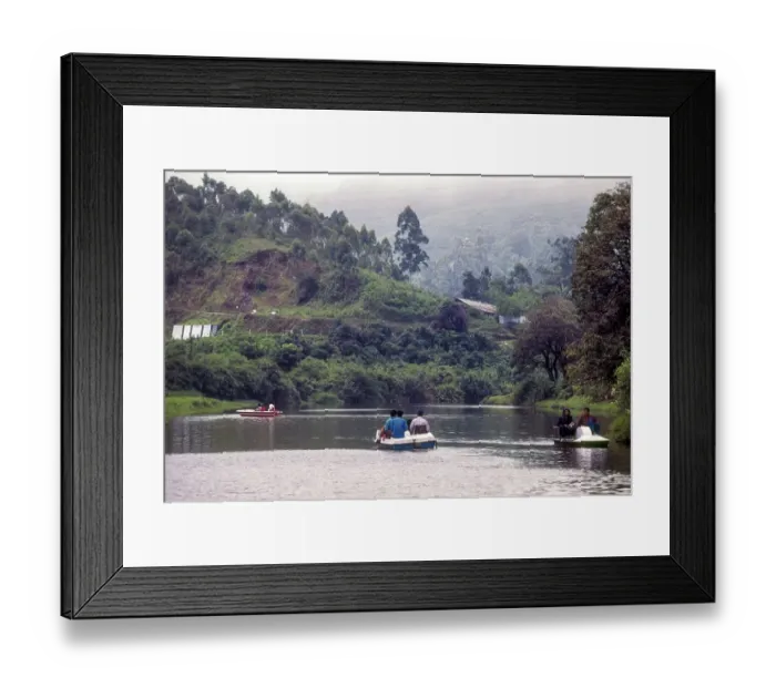 Framed Print : Boating in lake, Munnar, Kerala