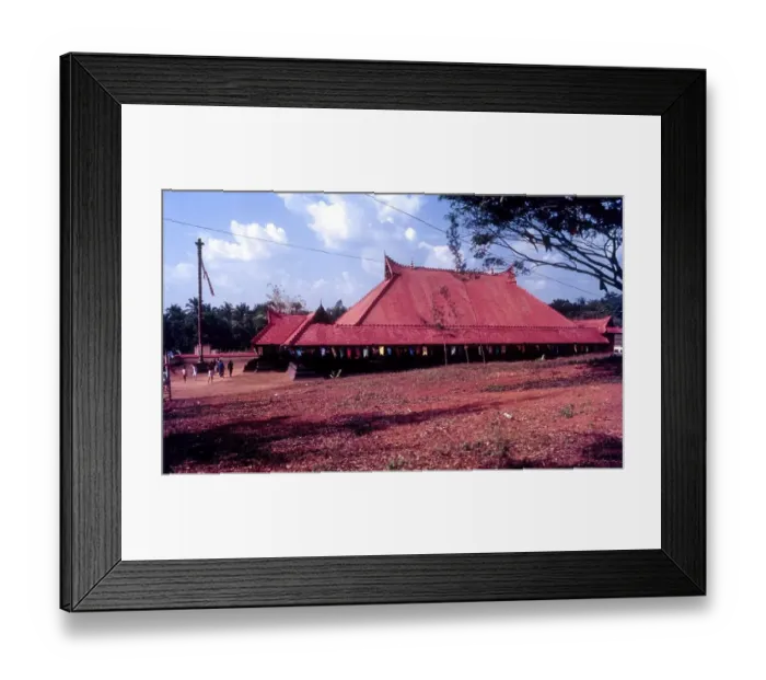 Framed Print : Koothambalam or temple theatre in Kerala Kalamandalam