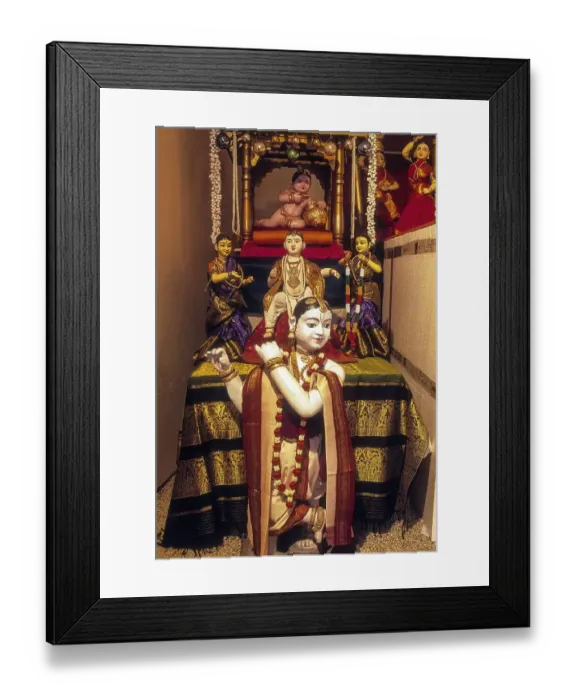 Framed Print : Doll display of kolu during the Navratri festival in Tamil Nadu Framed Print : Doll display of kolu during the Navratri festival in Tamil Nadu