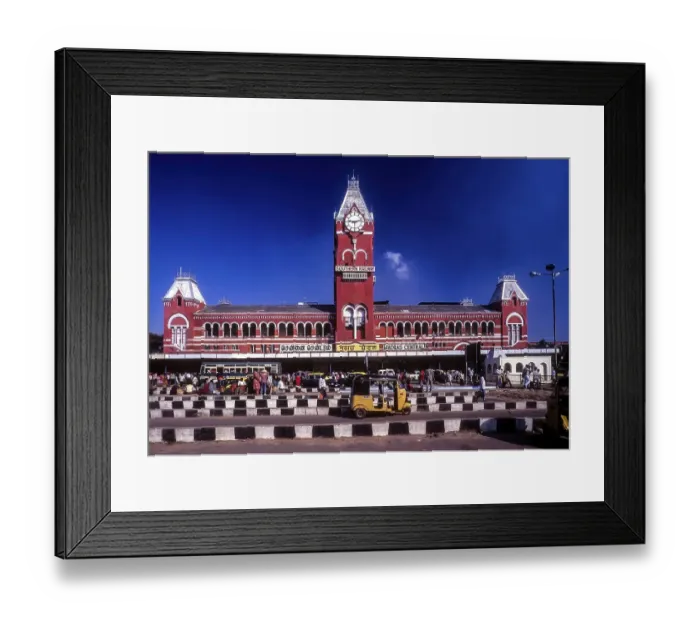Framed Print : Central Railway station in Chennai Madras
