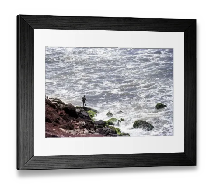 Framed Print : Angling Arabian sea, Varkala Beach Framed Print : Angling Arabian sea, Varkala Beach